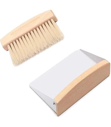 Set Balai Et Pelle De Table - Mini Balayette En Nylon Et Bois - Pour Bureau, Clavier - 5