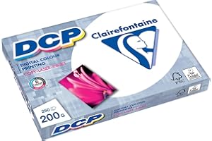 Clairefontaine - Pack de hojas, Blanco, A4, 250 hojas, 200 g/m2
