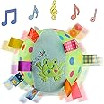 Yijie Baby Soft Rattle Ball - Plush Stuffed Animal Multi Sensory Toy - Baby Sensory Ball with Chiming Bell - for Babies, Toddlers, Infants, Green Frog