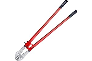 CCLIFE Bolzenschneider 900 mm Cr-Mo Schneidleistung 12 mm, Professionelle Bolzenschere mit gehärteten Backen