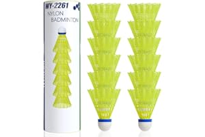 flintronic Nylon Shuttlecocks, Resistant Badminton Shuttlecocks, Professional Shuttlecocks for Beginner or Indoor and Outdoor Sports, Tough Badminton Ball for Fitness and Entertainment