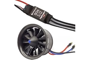 Flycolor EDF 64 mm 3500 KV 4S RC Jet Airplane 11 pale ventilatore canalizzato con motore brushless RC con ESC 50A (2 ~ 4S) equilibrio testato