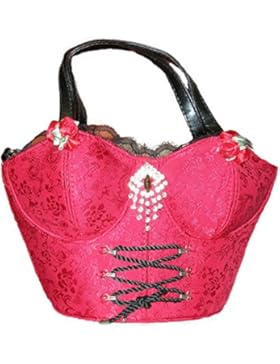 Dirndlhandtasche Rot mit Schnürung