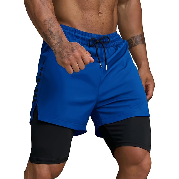 MR KNOKKE Short Sport Homme Doublé Respirant Séchage Rapide Confortable