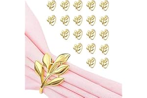 Niejgay 20 Anelli di Tovagliolo Foglia D' - di Tovagliolo D' per Tovaglioli da Tavola - Anelli di Tovagliolo di Festa Anelli di Tovagliolo Autunnale per La Festa