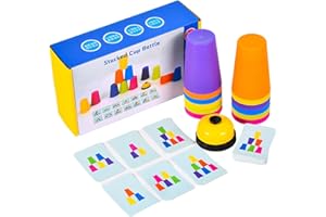 Keptfeet Bicchieri impilabili | Giocattolo impilabile educativo precoce colorato per Bambini - Set impilabile per Tazze per Giochi in Classe Giochi da Tavolo educativi per Famiglie