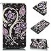 Produktbild Hülle für Huawei P8 Lite 2017, Hancda PU Ledertasche Schutzhülle Brieftasche Magnet 3D Muster Bunt Entwurf Elegant Handyhülle Etui mit Kartenfach Standfunktion Handschlaufe Flip Cover Bookstyle Schale Wallet Case Handytasche für Huawei P8 Lite 2017 5.2 Zoll [Nicht für Huawei P8 Lite 2015/2016] - Blume