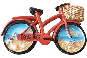 WEDARE MAGNET SOUVENIR Calamita da frigorifero in 3D a forma di bicicletta Costa Rica, idea regalo, fatta a mano per casa e cucina, collezione di magneti per frigorifero Costa Rica