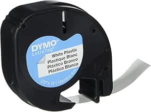 dymo plastic labels 12mm x 4m