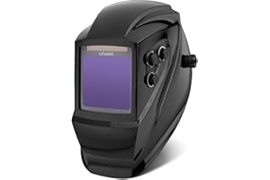 LESOLEIL Careta Soldadura Automática, Máscara de soldar de Visión Grande con Filtro de Color Real, 4 Sensores ARC y Sombra Variable DIN 5-9/DIN 9-13 para Soldadura TIG MIG (Negro)