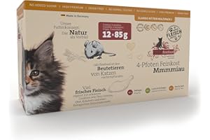 catz finefood Kitten Multipack I mokra karma dla kotów – delikatesowa karma dla małych kotów, bez zbóż i cukru, z dużą zawartością mięsa (12 x 85 g worka)