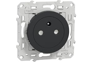 Schneider Electric - Odace - prise de courant 2P+T affleurante - anthracite - connexion rapide - S540052