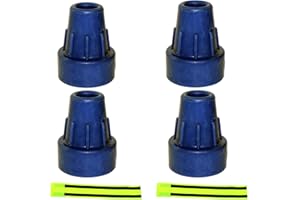 Ossenberg capsule per stampelle blu 16 mm + Olanmarp bracciale in velcro con strisce 2 pezzi (Capsula da 4 pezzi)