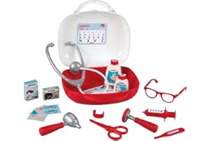 Smoby - Vanity Docteur - Jouet pour Enfant - Valise Mallette de Docteur - 15 Accessoires Médicaux - 340104