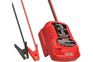 UGTXKJ For Milwaukee M18 18V Battery Car Jump Starter Adapter, Jumping Starter for 12V Car Up to 3.5L Gas or 3.5L Diesel Engine, with 11AWG Cable and Clamp Kit (Battery Not Included)