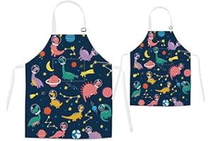 TRYTUTRY Parent Child Grembiuli con Tasca - Carino Abbinamento Grembiuli per Bambini e Adulti, Regolabile Neck Fibbia Parent Kid Grembiuli per Artisti Chef Cottura