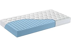 ‎BETTEN-ABC Betten-ABC Mini-Duo 2-in-1 Baby Mattress and Children's Mattress, Oeko Tex Standard 100, Removable and Washable Cover with Climate Band for Better Air Circulation (Size 80 x 180)