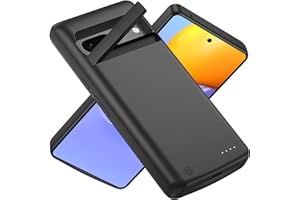 Giabuao Akkuhülle für Google Pixel 7 Pro, 10000 mAh, schlanke wiederaufladbare Ladehülle, erweiterte Ladehülle, Backup-Akkuladegerät, tragbare Powerbank für Pixel 7 Pro (6,7 Zoll), Schwarz