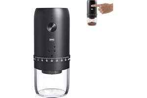 Amig - Uppladdningsbar elektrisk kaffekvarn Usb C | 40 justeringsnivåer - automatisk malning - borste ingår - Mod.MC01