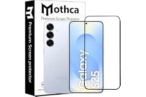 Mothca tempered glass for Samsung Galaxy S25 | Fingerprint & Smudge Resistant , Premium 9H Hardness Protection , Crystal Clear HD Display , Full Screen Coverage