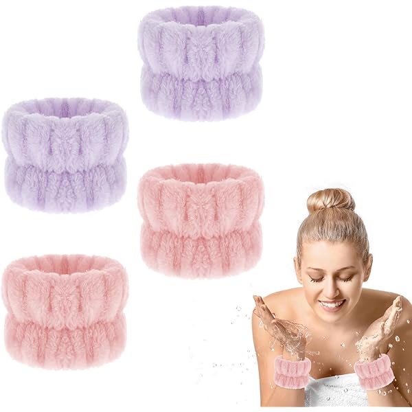 TPZORJX Gesichtswasch-Set Mit Stirnband & Armband – Weich, Saugstark, Perfekt Für Make-up-Entfernung (Grün)