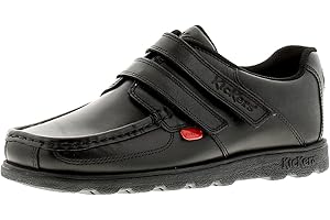 Kickers Homme Fragma Bracelet Noir Chaussures d'école en Cuir