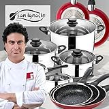 Batería de cocina de 8 piezas, fabricada en acero inoxidable