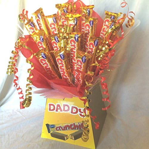 Crunchie Birthday Sweet Chocolate Bouquet With Personalised Bouquet Box