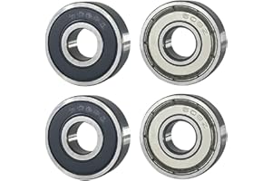 CRLLDPM 4 PCS Roulements à billes 608RS,en acier au carbone,oulements de Planche à roulettes Billes à Gorge Profonde Double Scellé Blindé 8x22x7mm pour Patins à roulettes Roues de Scooter Imprimante 3D