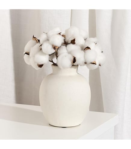 Vaas wit - Vazen decoratie - Tulpenvaas - Bloemenvaas - kleine vaas 20 cm - Keramiek vaas - Moderne decoratie - Tafeldecoratie eettafel - Decoratie woonkamer