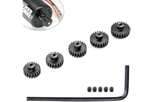 RCTHJIA 32P Hardened Pinion Gear Set 1/8inch Hole Metal Pinion Gear 20T 21T 22T 23T 24T 3.175mm RC Motor Pinion Gear Kit for 1/10 RC Car