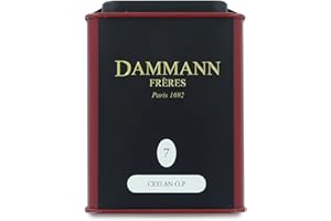 PASSERINI PASTICCERIA A MILANO DAL 1919 Dammann Ceylan O.P. - Té negro de Sri Lanka, Lata de 100 gr - Dammann Frères