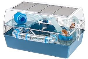 Ferplast Duna Fun Large klatka dla chomika, dla gryzoni, dla małych zwierząt, akcesoria dla chomików, 72 x 46 x wys. 41 cm.