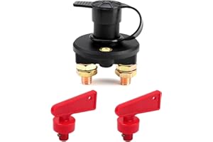 AIMFACT Car Battery Isolator Switch with 2 Keys, 12V/24V Battery Cut Off Switch Heavy Duty Disconnector Emergency Power Kill Automotive for Car Auto Marine RV Boat ATV Vehicle Truck 200/1000 Amps