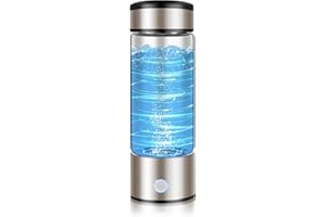 TITPLOLY Hydrogen Water Bottle 420 ml Ionized Water Generator SPE/PEM Technology 3 Minute Rapid Electrolysis Leakproof Hydrogen Water Machine for Metabolism/Improve Sleep/Anti Aging Hydrogen Bottle