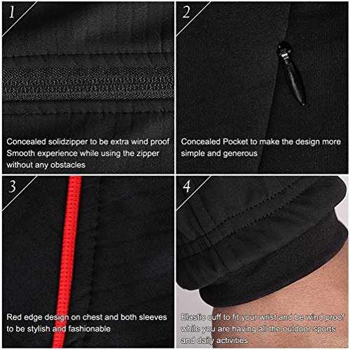 4Ucycling Herren Outdoor Fahrradjakce Winddicht Winterjacke 3-Lagen Radjacke - 5