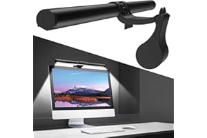 OOWOLF LED Monitor Light Bar(No Backlight), Computer Light Bar CRI≥95 Filter Blue-Light, Memory Dimming 3 Color Screen Light Bar to Eyes Care, Monitor Lamp fit Curved Monitors