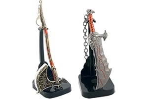 WODEJIAOBAO Llavero, hojas del caos, llavero de hacha Leviatán, accesorios de joyería para cosplay, regalo para hombres o mujeres (2 unidades), Negro -