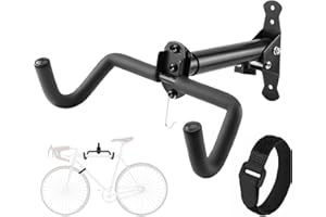 Vousile Support Mural pour Vélos, Crochet à Vélo Réglable Rangement dans le Garage, Crochets Ajustables pour Vélos de Montagne o Route