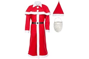 ‎IDENA Idena 8580108 - Kostüm Weihnachtsmann, Santa Claus, Weihnachten, Weihnachtskostüm, Faschingskostüme, Rot