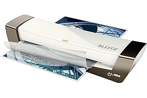 Leitz iLAM Home Office A4 Argent – Plastification rapide en 25s et polyvalente pour pochettes de 80 à 125 microns, idéale pour une utilisation à domicile ou en petit bureau (‎72510084)