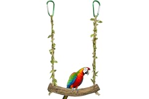CAIYUANGJ Wellensittich Schaukel Naturholz, Vogelschaukel für Papageien, Vogelspielzeug, Sitzstangenständer Für Sittiche, Vogelkäfig Zubehör, Papageienschaukel, für Nymphensittiche Und Lovebirds, Finken