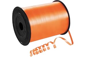 COSORO 500 Yard Orange Curling Ribbon 5mm for Balloons,457m Shiny Crimped Balloon Ribbon Balloon String Party Curling Ribbons for Gift Wrapping Crafting,Bows,Christmas Birthday Wedding Party Decorations