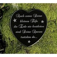 Gedenkstein Herz Grabschmuck Sternenkind Gravur