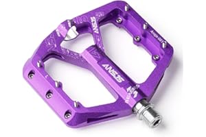 ANSJS Pedali per mountain bike, in alluminio, con cuscinetti a sfera industriali, 9/16 pollici, pedali per bici da corsa, piattaforma per e-bike, mountain bike, BMX, trekking