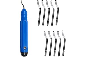 Fyfjur Outil Débavurage, Ebavureur Acier, Ebavureur Metal, Kit Doutils Débavurage, Couteau de Coupe Grattoir Bavure pour Imprimantes 3D, Métal, Plastique, Aluminium, Bois et Acier Inoxydable