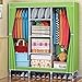 Produktbild Folding Kleiderschrank MMM& Beweglicher Tuch-Garderoben-Stahlrohr Boldly verstärkte einfache Schrank-Aufbewahrungs-Einbauschränke (Farbe : Grün)