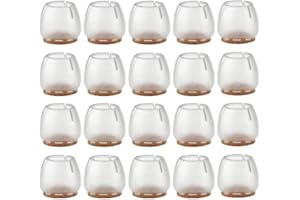 POFET 20 szt. Silikonowe podkładki pod nóżki meblowe nakładki na nogi krzesła pokrowiec na podłogę ochraniacze na zarysowania do 25-29 mm okrągłe nogi