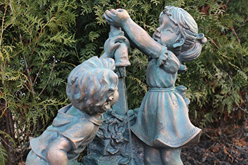 Springbrunnen Junge Mädchen mit LED-Beleuchtung Gartenbrunnen Zierbrunnen Wasserspiel - 2