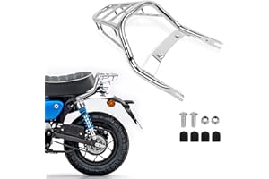 KKZOL Motorcycle Luggage Rack Replacement for Honda Monkey 125 Z125 2018-2024 Rear Rack Tail Luggage Rack Cargo Carrier (Chrome)